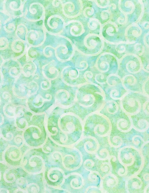 Mint Whirls Batik - Tonga Chiffons