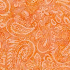 Peach Groovy Paisley Batik - Tonga Chiffons