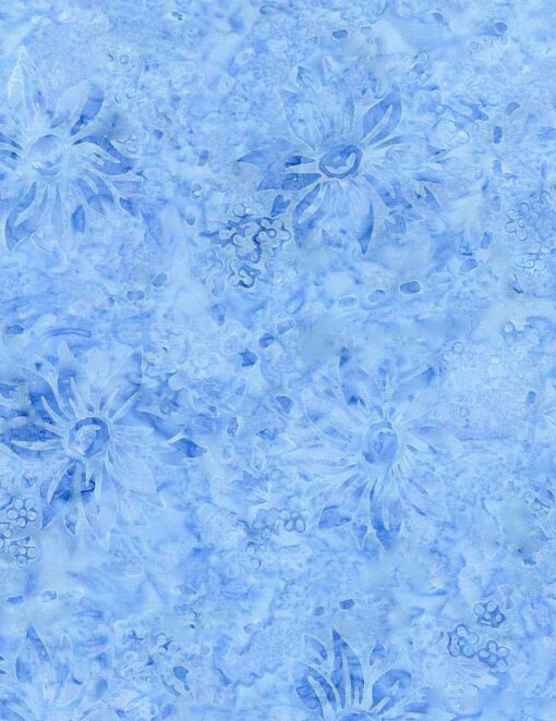 Sky Faded Victorian Florals Batik - Tonga Chiffons