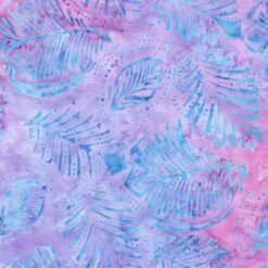 Thistle Fern Leaves In Dots Batik - Tonga Chiffon