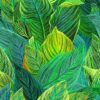 Packed Bright Leaves - Green