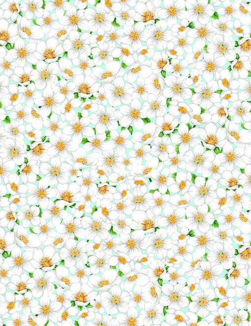 Packed Strawberry Flower Blooms - Mint