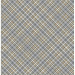 Snow is Falling Winter Plaid on Bias Grey