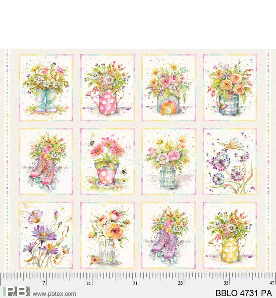 Boots & Blooms Rectangle 36" Panel Image