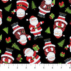 Santa's Tree Farm - Black Multi