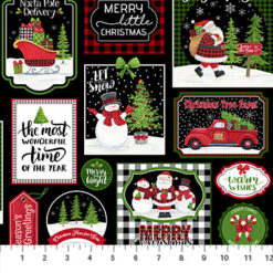 Santa's Tree Farm - Black Multi