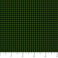 Santa's Tree Farm Green Black Small Check
