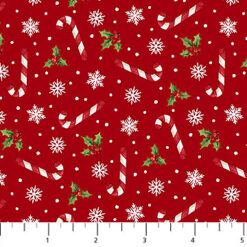 Santa's Tree Farm Red Multi