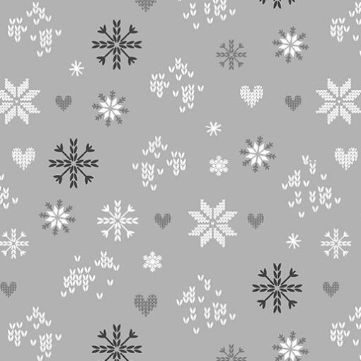 Snowflake Love Gray