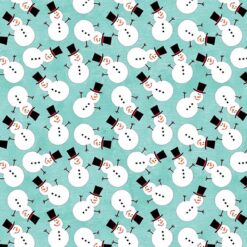 A Cozy Winter WINTER SNOWMAN TURQUOISE
