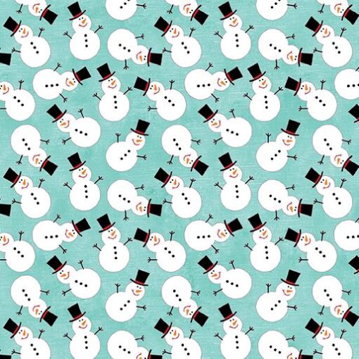 A Cozy Winter WINTER SNOWMAN TURQUOISE