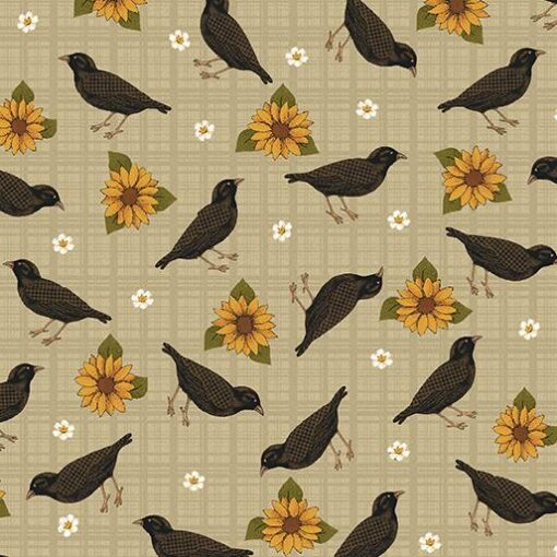 A Wooly Autumn - Birds - Tan