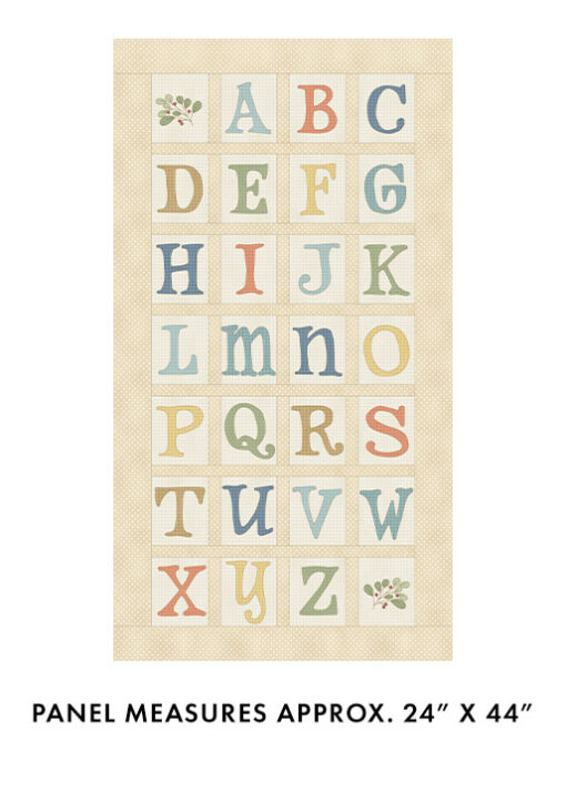 ABC's Alphabet 20" Panel Tan/Multi