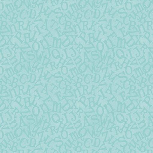 ABC's Tossed Alphabet Turquoise
