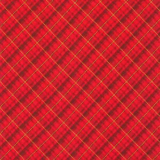 Plaid Red w/Metallic - Robert Kaufman