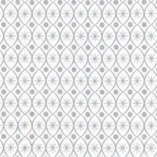 Robert Kaufman Geometric White w/Metallic