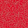 Robert Kaufman Swirls Scarlet w/Metallic