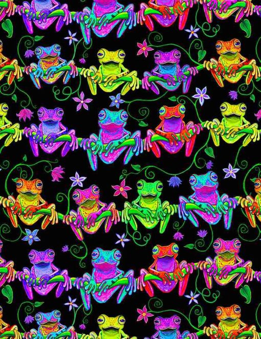 Timeless Treasurers - Neon Frogs Hanging Out