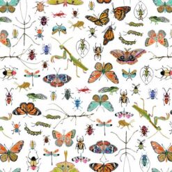 Windham Deep Forest White Insects Digitally Printed