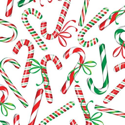 Candy Canes & Bows White (Sweet Holidays)