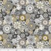 Floral Crochet - Gold & Black - 108" Wide