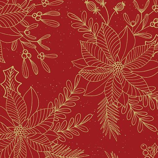 Sparkling Poinsettias Red (Holiday Sparkle)