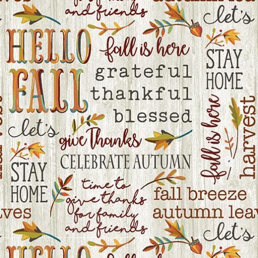 Hello Fall  Words Whitewash