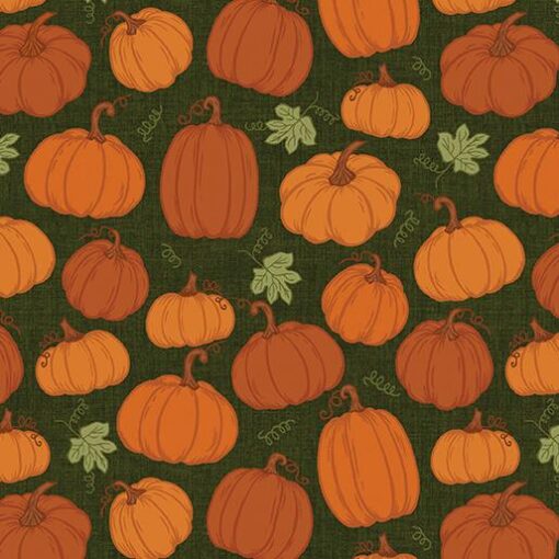 Rustic Pumpkins Dark Green ( Harvest Farm)