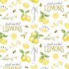 Fresh Picked Lemons-Large Tossed Lemons & Words