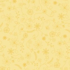 Yellow Swirl Floral - Vintage Flora