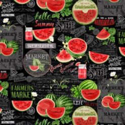 Watermelon Party - Black Watermelon Chalkboard