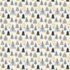 Tiny Trees W/Metallic Gold-Ecru