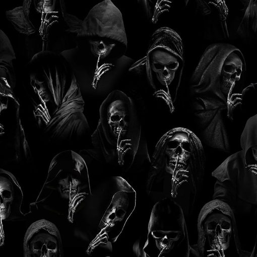 Silent Hooded Skeletons