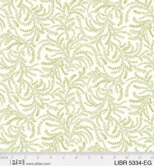 Love Birds - Swirling Vines Green
