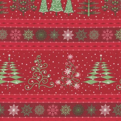 Christmas Night-Border Stripe-RED