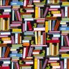 Colorful Stacked Library Books On Black