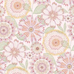 108' Flora Dora - Floral Medallions - Blush