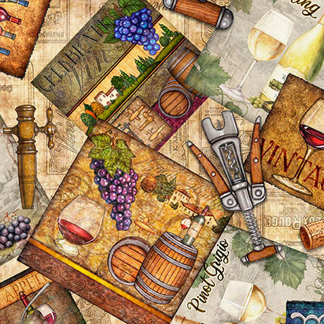 Wine Labels - Cork and Barrel - Tan