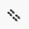 Strawberry Zipper Pulls - Gunmetal - Set of 4