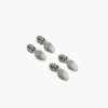 Strawberry Zipper Pulls - Nickel - Set of 4