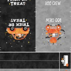 The Boo Crew - Bag Panel - Black Multi - Northcott Fabric