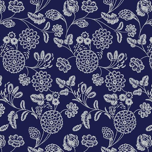 Elegant Jacobean - Navy - Elegant Keepsakes