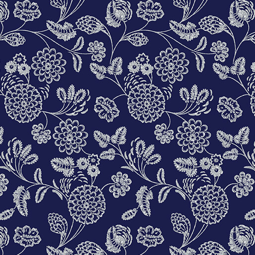 Elegant Jacobean - Navy - Elegant Keepsakes