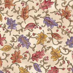 Dancing Leaves - Cream - Autumn Breeze