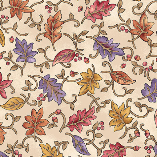 Dancing Leaves - Cream - Autumn Breeze