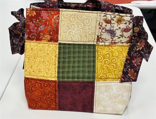 Fall Box Bottom Fabric Kit - Dancing Leaves Back