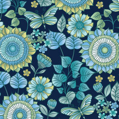 Calypso Floral Navy - Butterfly Calypso