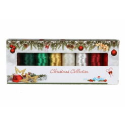 Mettler Poly Sheen and Metallic Christmas Embroidery Thread Set 8 Spools