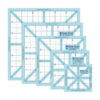 Riley Blake Designs Lori Holt Trim-It Square Ruler Pack-2-1/2in 3-1/2in 4-1/2in 5-1/2in 6-1/2in