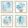 Sea Whispers Sea Life Blocks - Running Yardage
